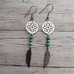 Boucles d'oreilles plumes